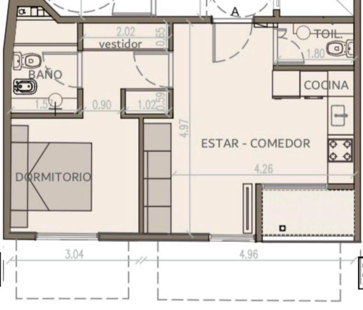 Venta 2 amb V Crespo balcón suite baño toilette