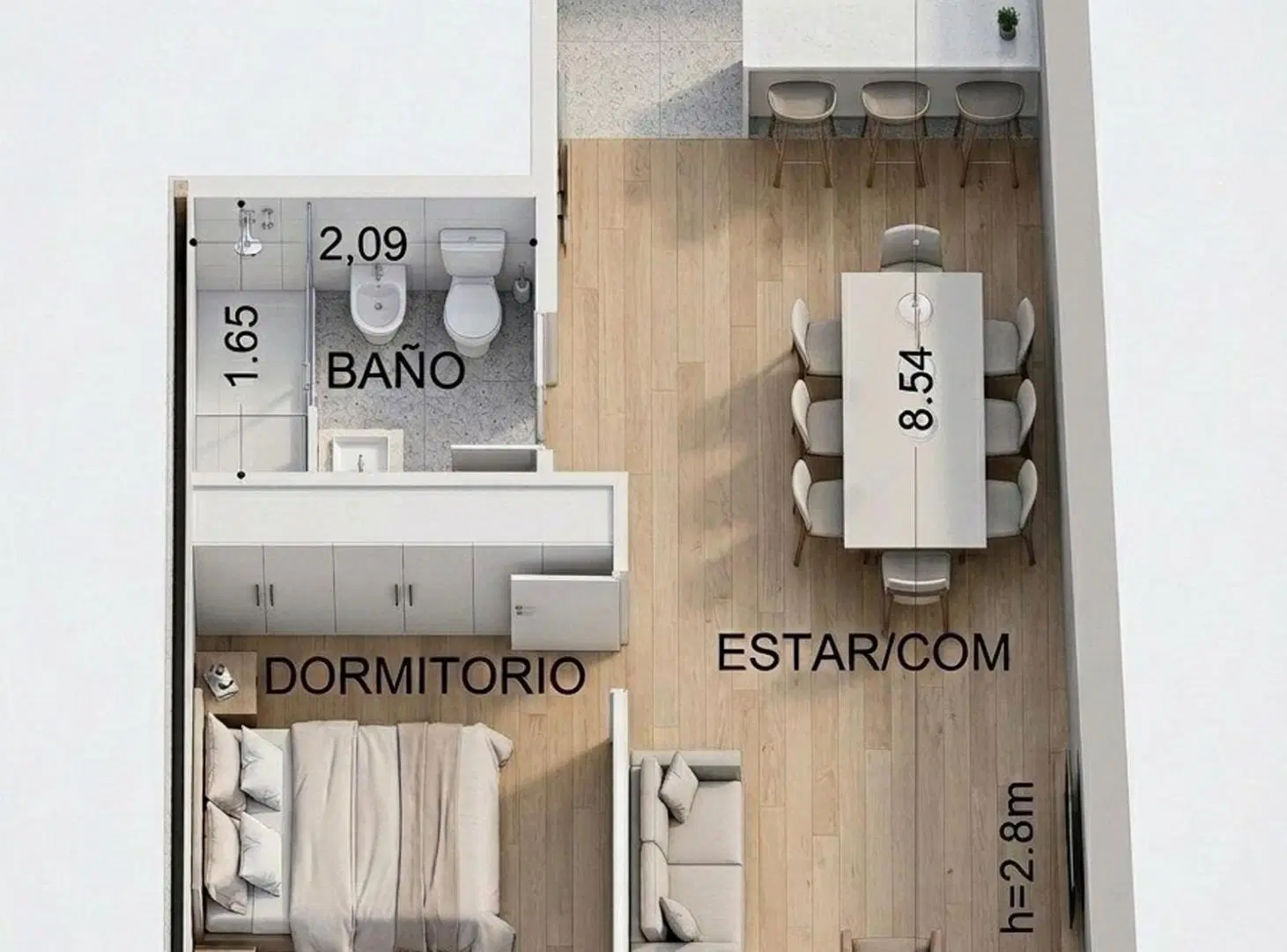 VENTA DEPART MONOAMB C TERRAZA -  EN POZO COGHLAN 2