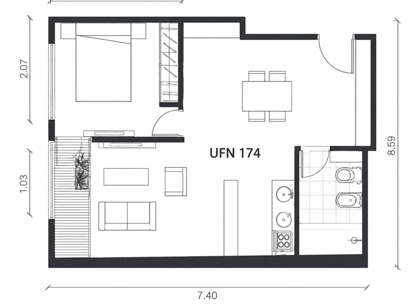 Foto de VENTA 2 AMB APT0 PROF RENTA TEMPORAL FINANCIACION, imagen 4