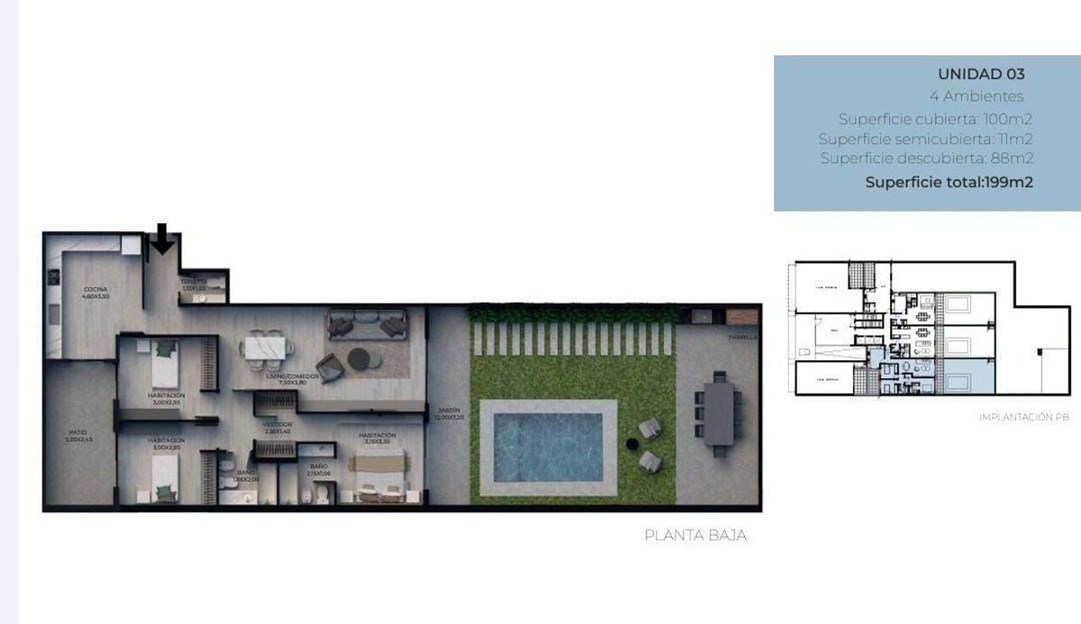 Foto de DPTO 4 AMB A ESTRENAR JARDIN PILETA COLEGIALES, imagen 4