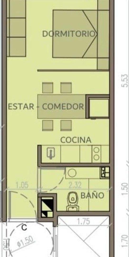 Foto de Venta Monoambiente Caballito pozo ideal inversión, imagen 2