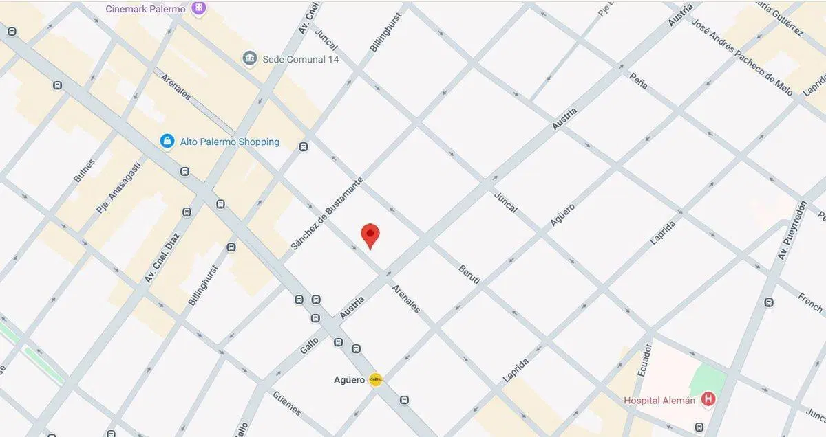 Departamento 2 amb con escritorio en Barrio Norte 4