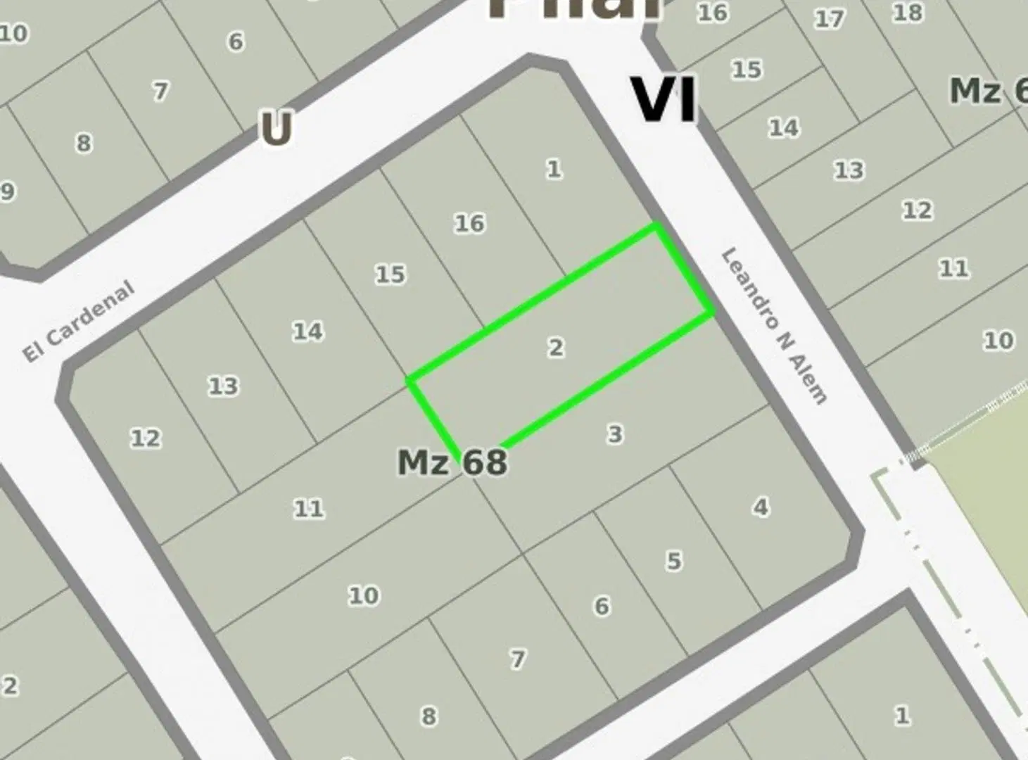 Venta Lote de 615 M2 Pilar 4