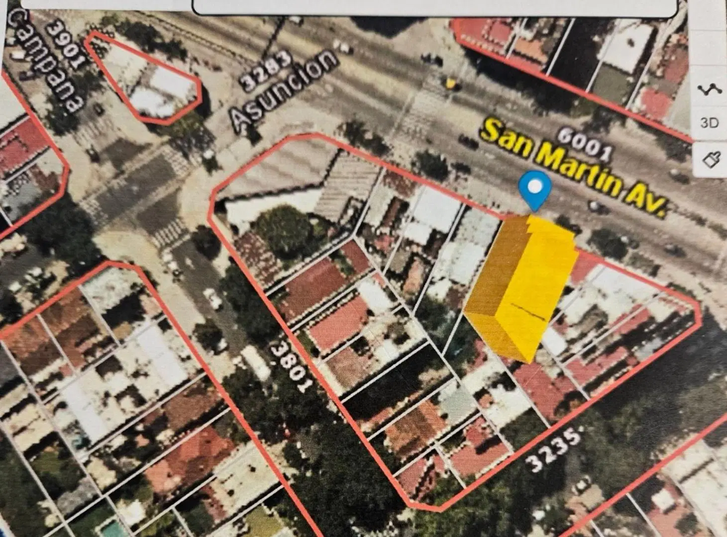 Terreno Venta Av San Martin 6044 Devoto 1200 m tot 3