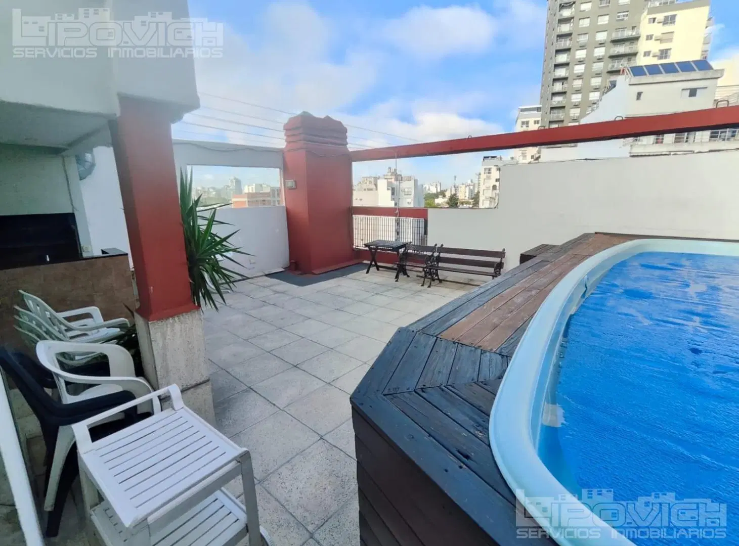 Venta 3 ambientes, Balcon con parrilla, dormitorio en suite, pileta. Cordoba 6500. Colegiales. 4