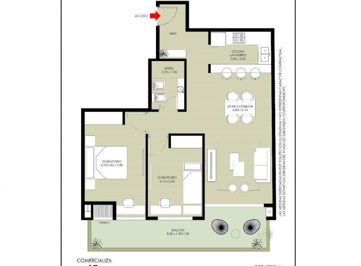 DEPARTAMENTO A ESTRENAR 3 AMBIENTES