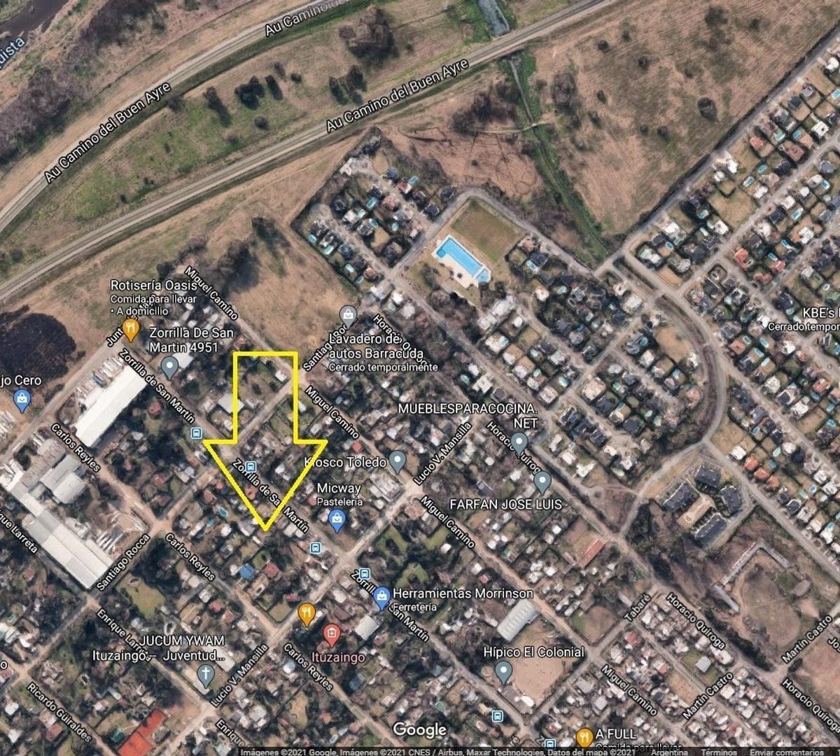 LOTE EN VENTA :: 810m2 :: ASFALTO :: CON GALPON DE 200m2
