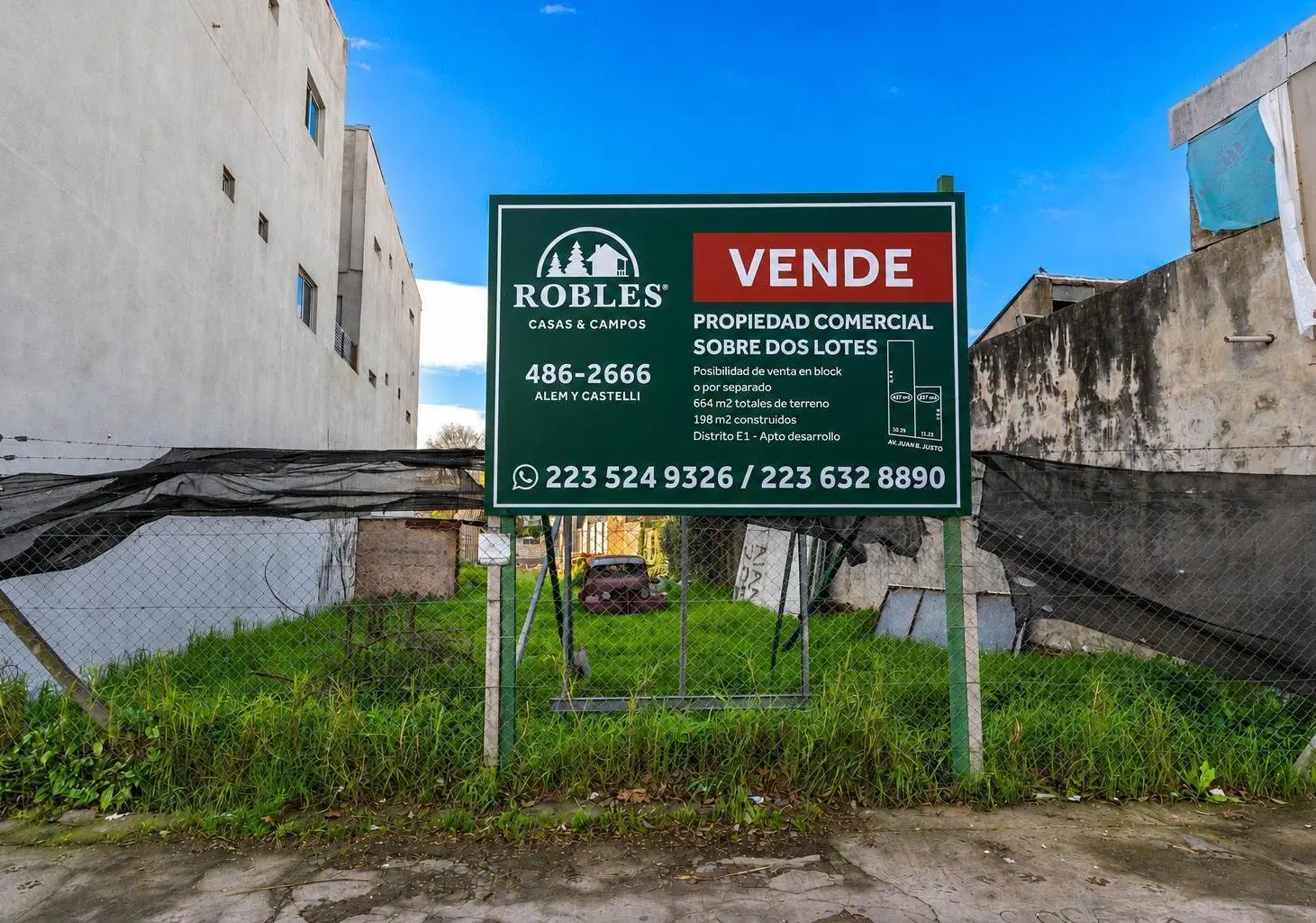 Propiedad comercial sobre dos lotes en Av. Juan B. Justo 5