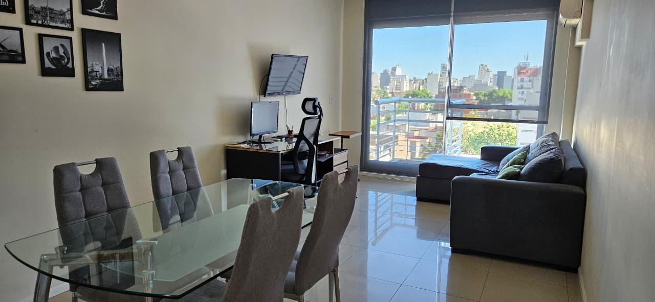 Departamento 2 ambientes con balcón y amenities en Palermo en alquiler temporario