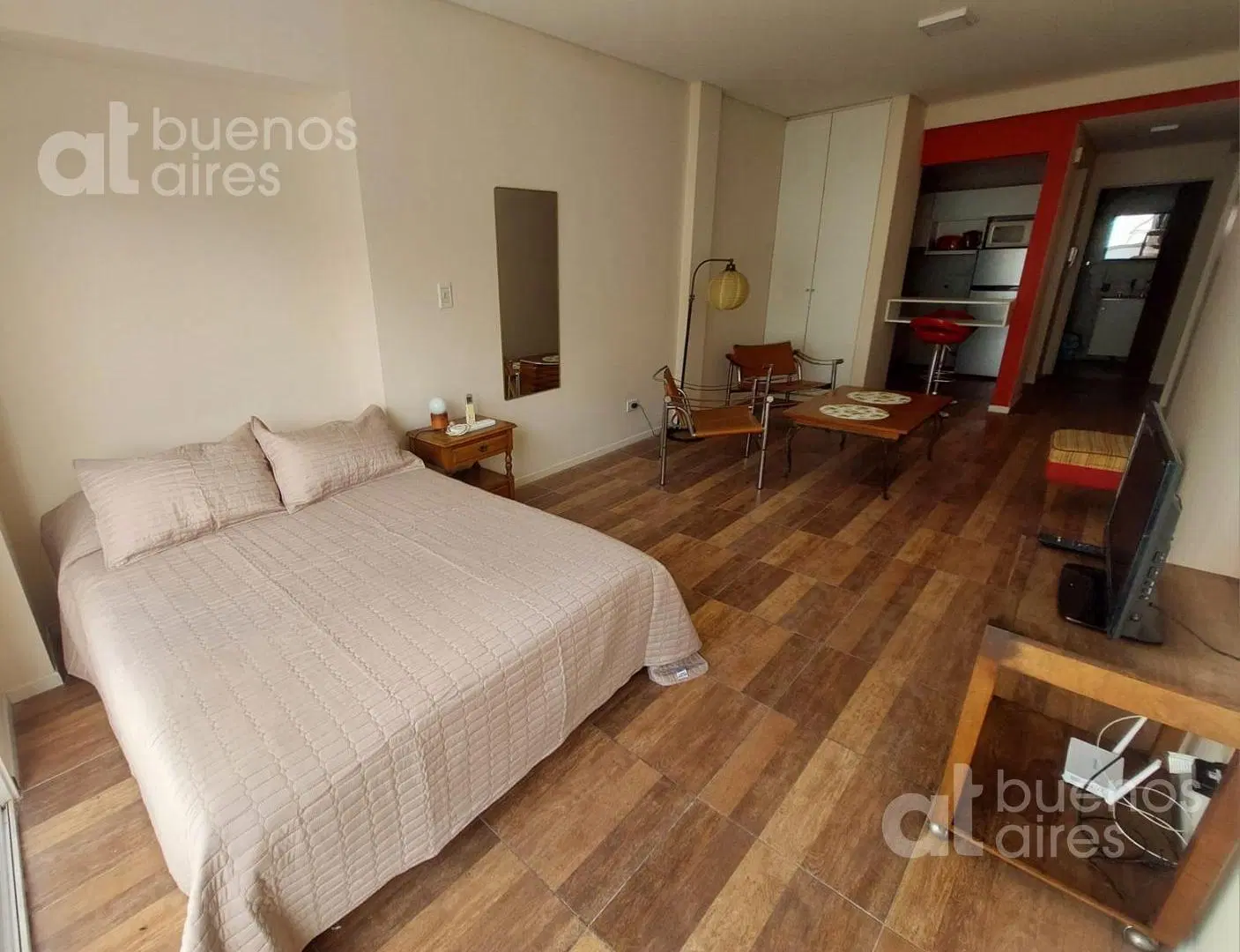 Monoambiente con balcon en Villa Urquiza en alquiler temporario 2