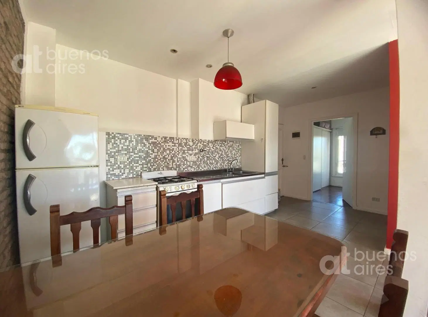 Departamento dos ambientes con balcón y terraza con Parrila 5