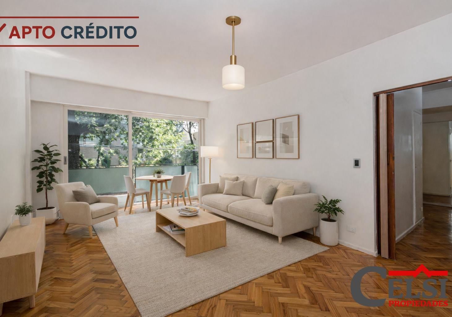 Venta - Dto 4 Amb - Baño/Toilette - Balcon y Patio - Al frente - Con Cochera - CABA