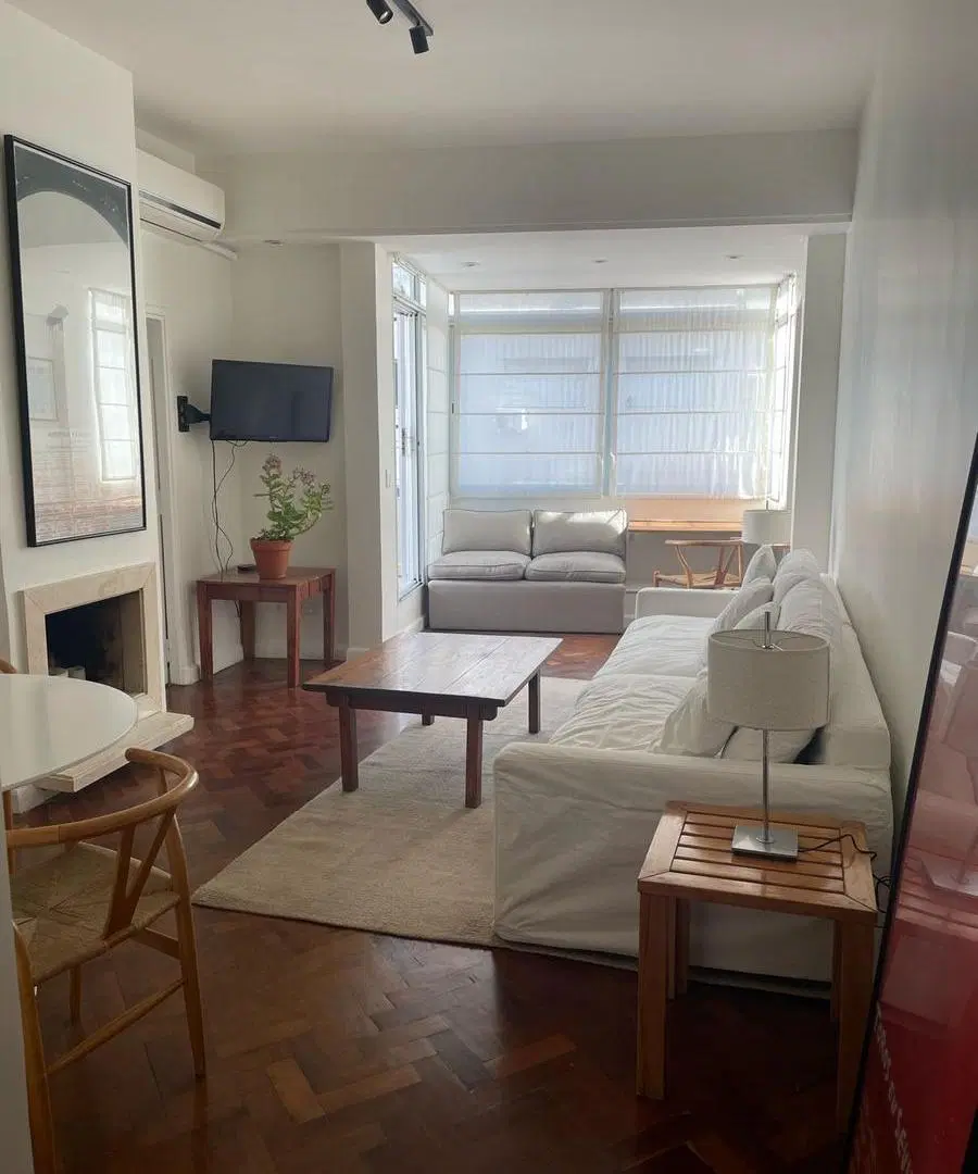 Departamento en alquiler en Recoleta Living comedor 1 dormitorio Balcón terraza Amoblado y equipado 5