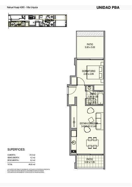 Foto de Departamento PB 2 amb a estrenar en Villa Urquiza, imagen 1