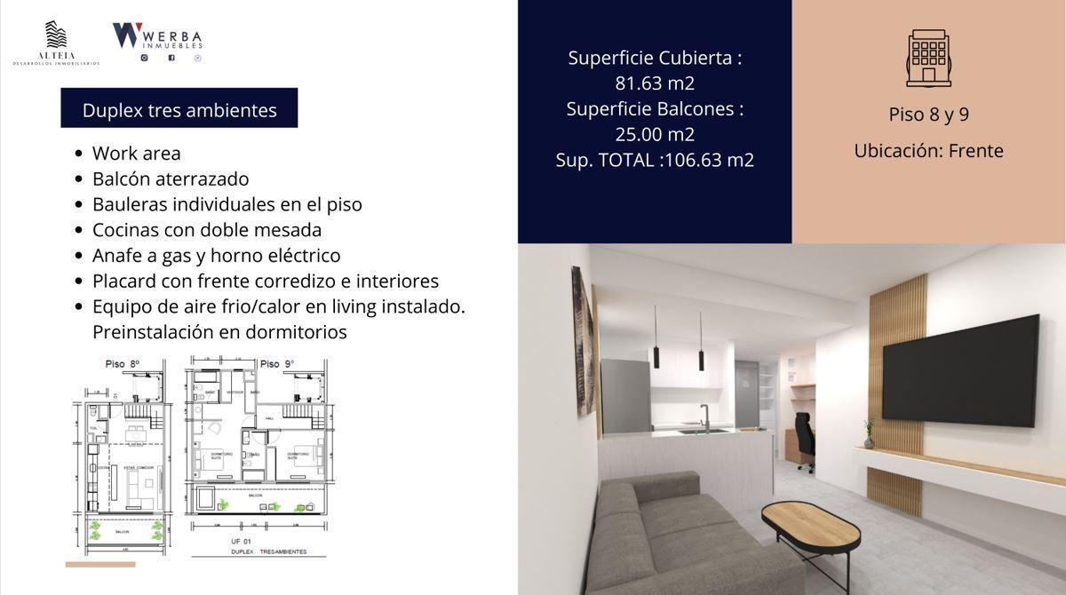 Semipiso Dúplex 3 amb con balcón aterrazado Villa Pueyrredón