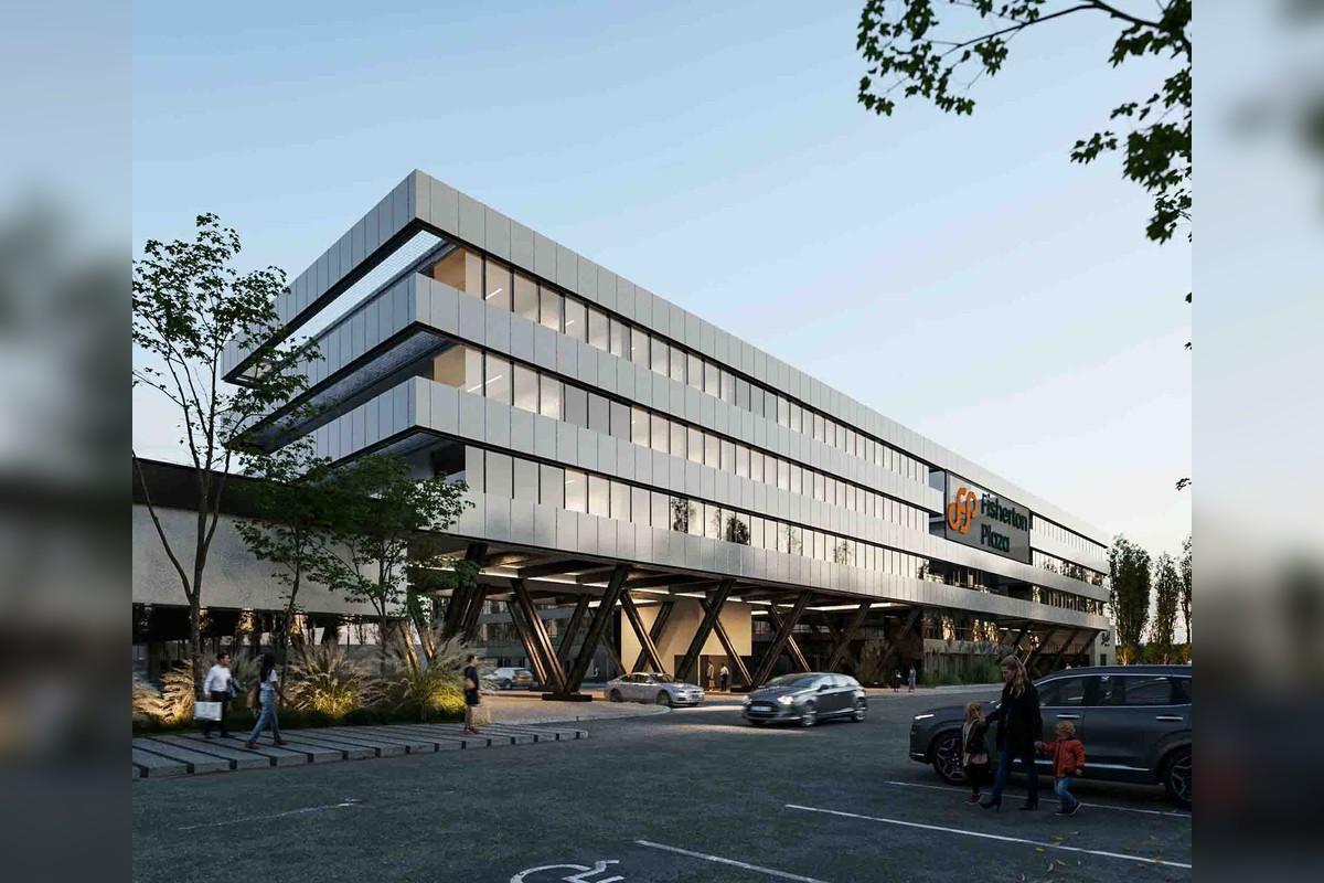 Oficina comercial amplia en Fisherton Plaza con amenities y entrega para diciembre de 2027.