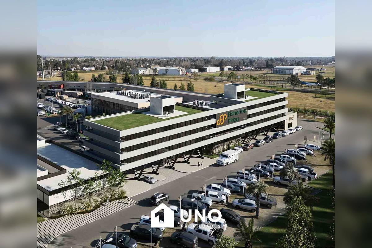 Oficina comercial en Fisherton Plaza, amplia y con amenities, entrega en diciembre de 2027.