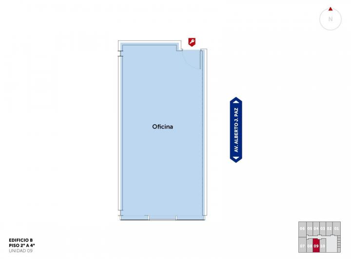 Oficina en Fisherton con salón exclusivo y amenities, entrega programada para diciembre de 2027.