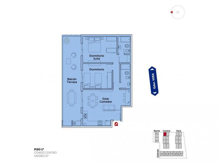 Amplio departamento de 2 dormitorios con gran balcón y amenities en Módena Funes. Cochera disponible