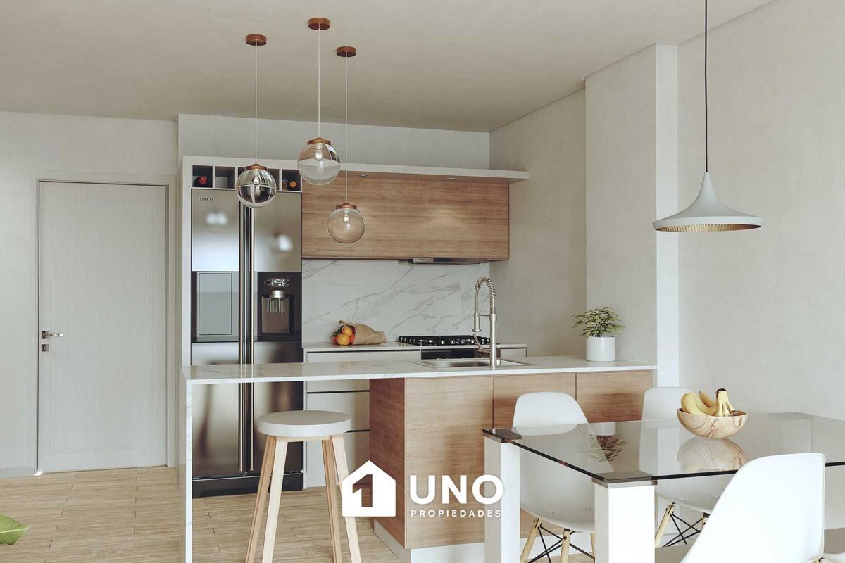 Moderno monoambiente con balcón y amenities. Entrega en octubre de 2026.