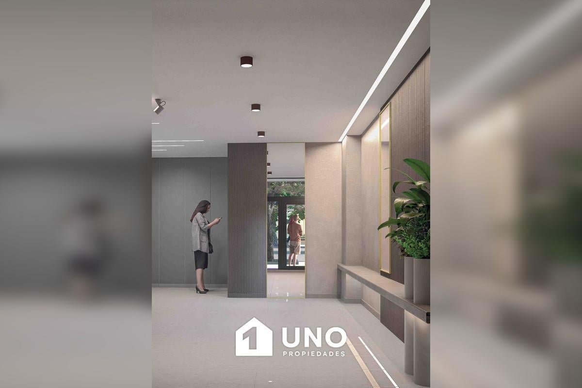 Departamento de 1 dormitorio al frente con balcón y amenities en Echesortu, entrega Diciembre 2027.