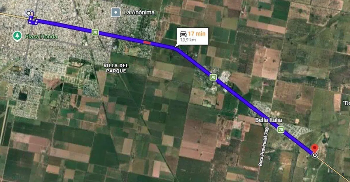 VENTA / TERRENO / 2HA SOBRE RUTA 70 / BELLA ITALIA 2