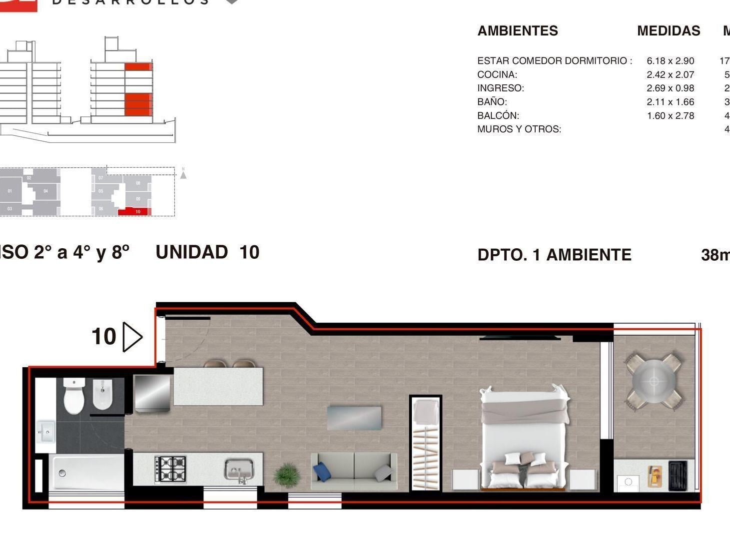 Sarmiento 1500 - Departamento en venta - Rosario Centro
