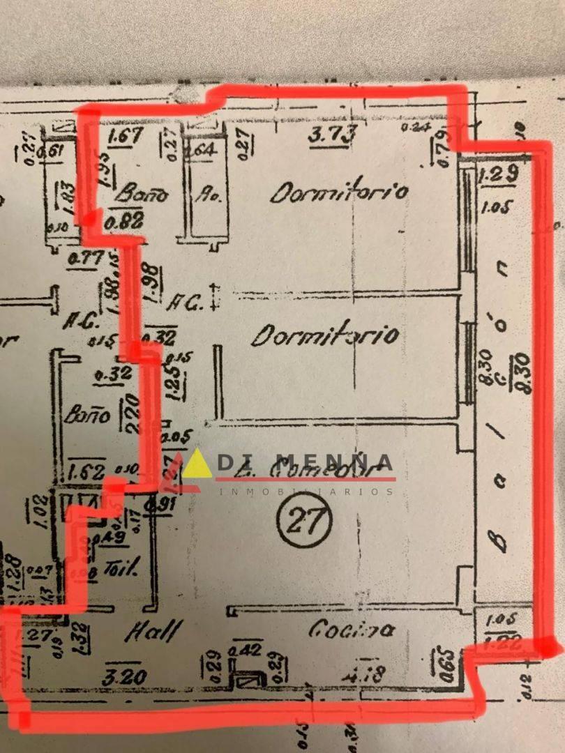 Foto de Venta 3 ambientes Coronel Diaz 1700 contrafrente piso 8, imagen 2