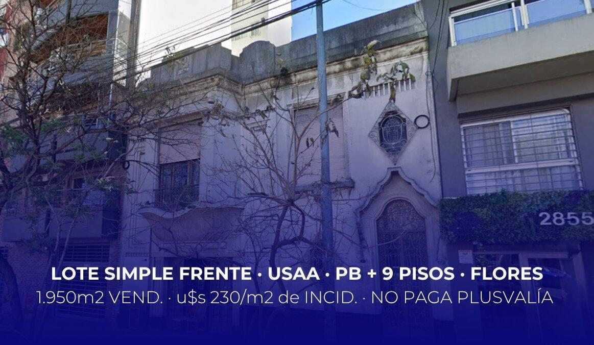 Foto de Venta Terreno USAA . Lote Simple Frente . Flores . Floresta, imagen 2