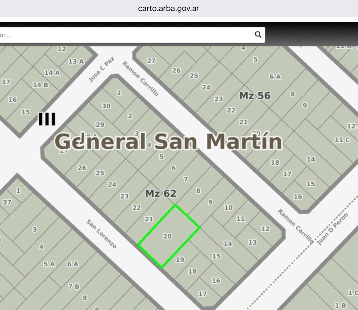 VENTA EN BLOQUE GRAL. SAN MARTIN