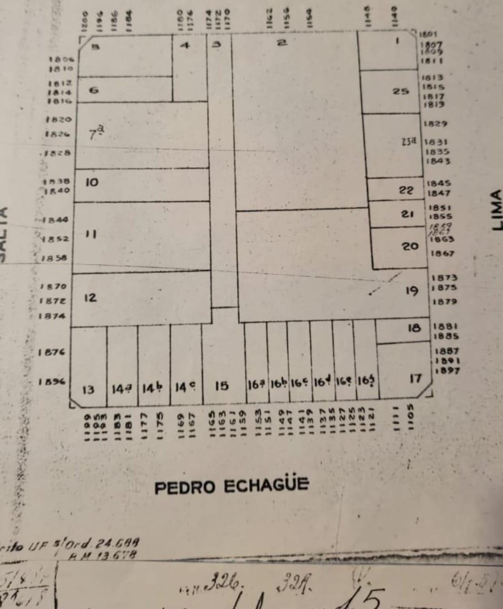 TERRENO EN PEDRO ECHAGUE  1165/63/61/59