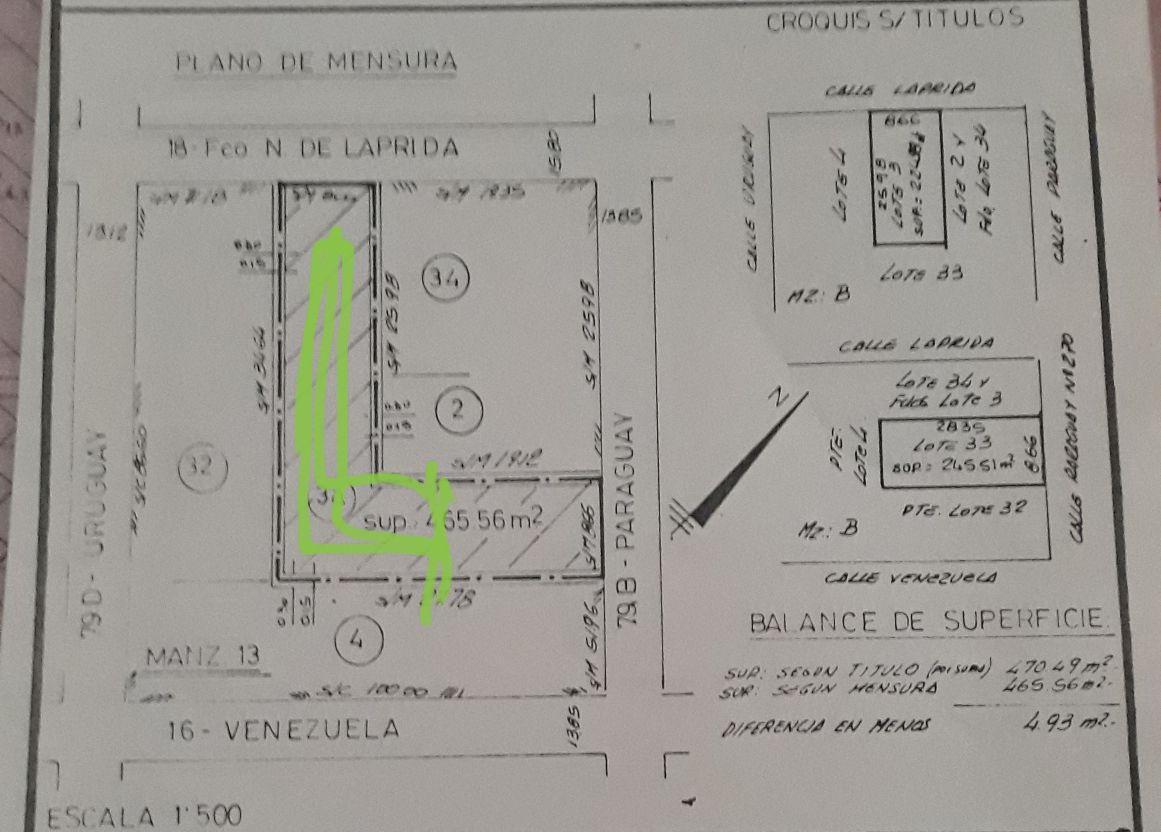 Terreno apto desarrollo Inmobiliario. Salida a 2 calles Zona c/gran Crecimiento