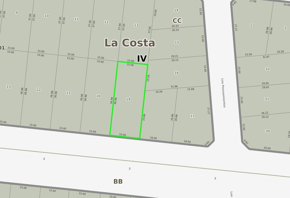 Terreno en venta - 555Mts2 - Costa del Este