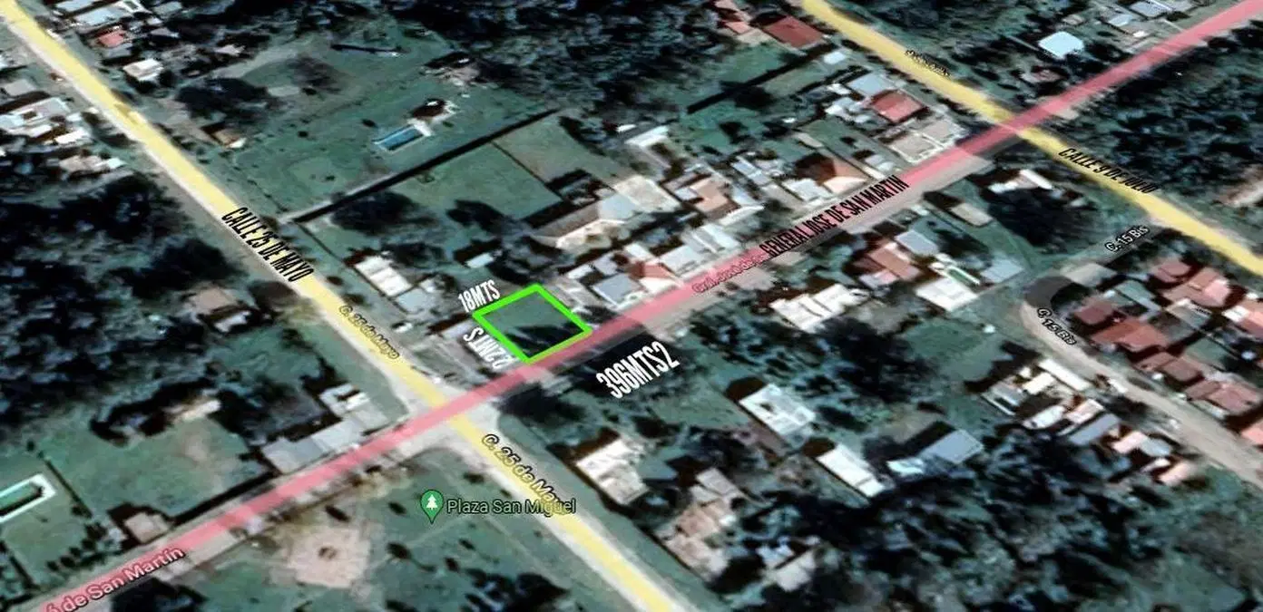 Terreno VENTA 18x22mts - 396mts2 totales - Colonia San Miguel 3