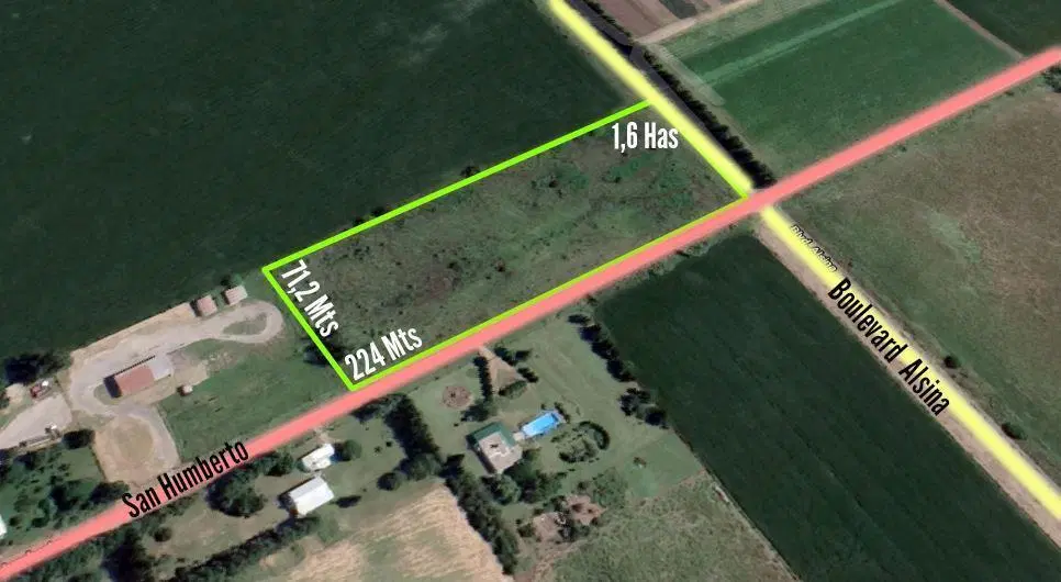 Campo venta - 71,2 x 224 Mts - 1,6Hectareas -  Pergamino 2