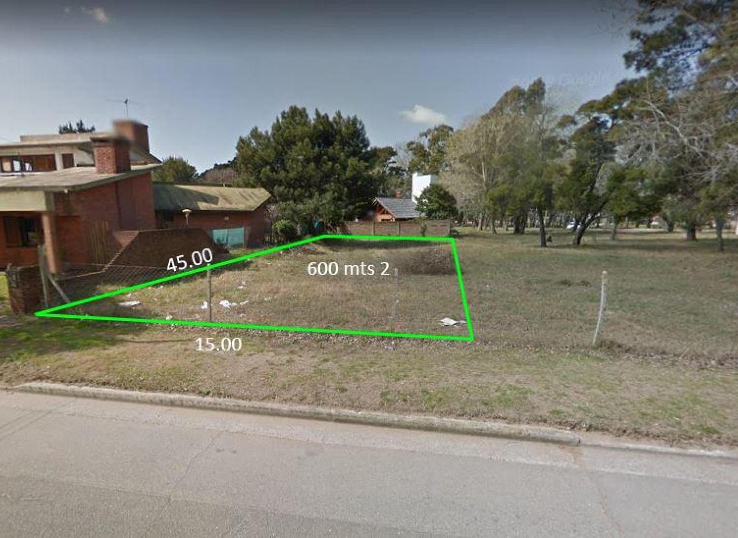 Terreno venta 15 x 45mts - 600 mts 2 totales- Mar De Ajo