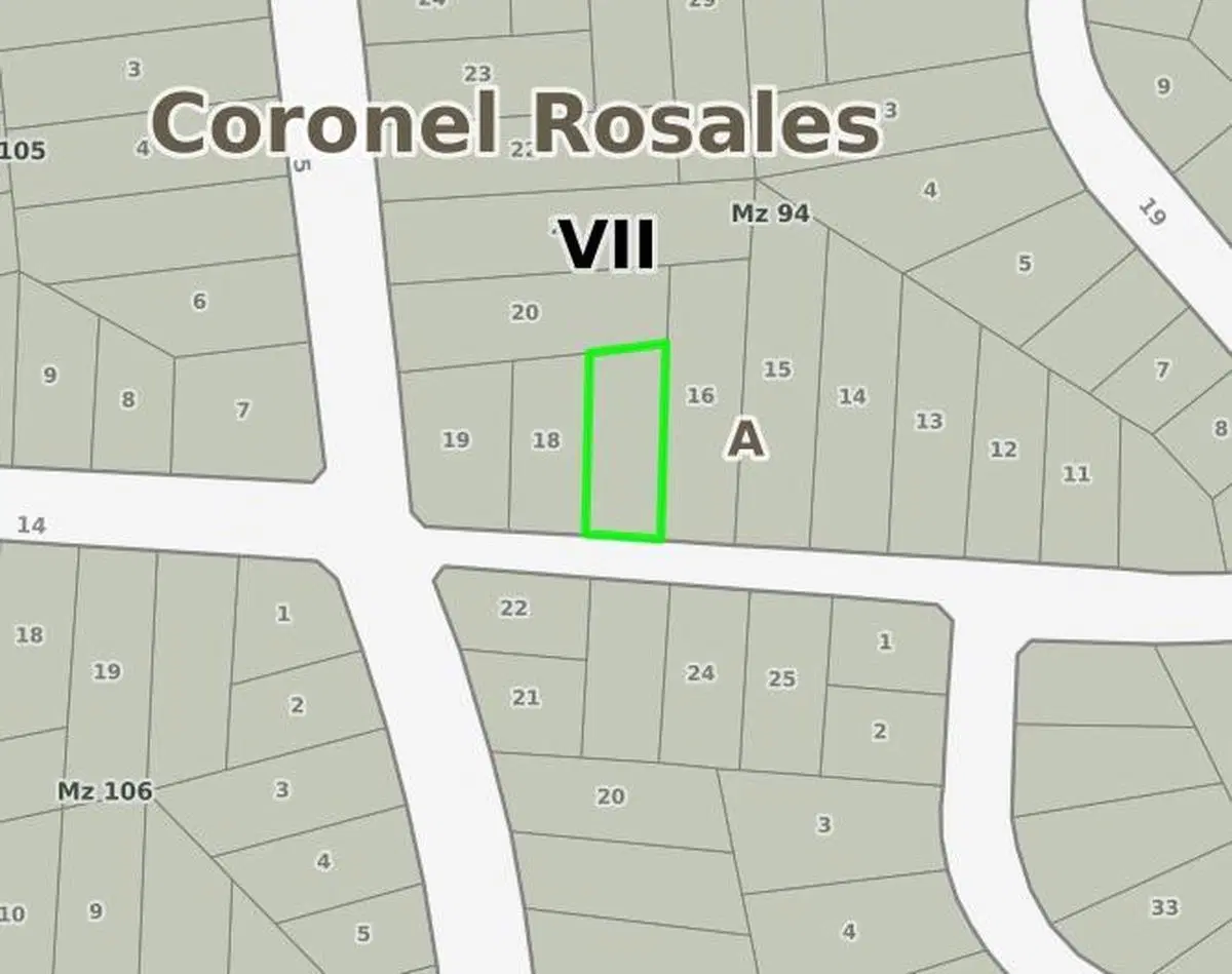 Terreno en venta - 981Mts2 - Coronel Rosales 2