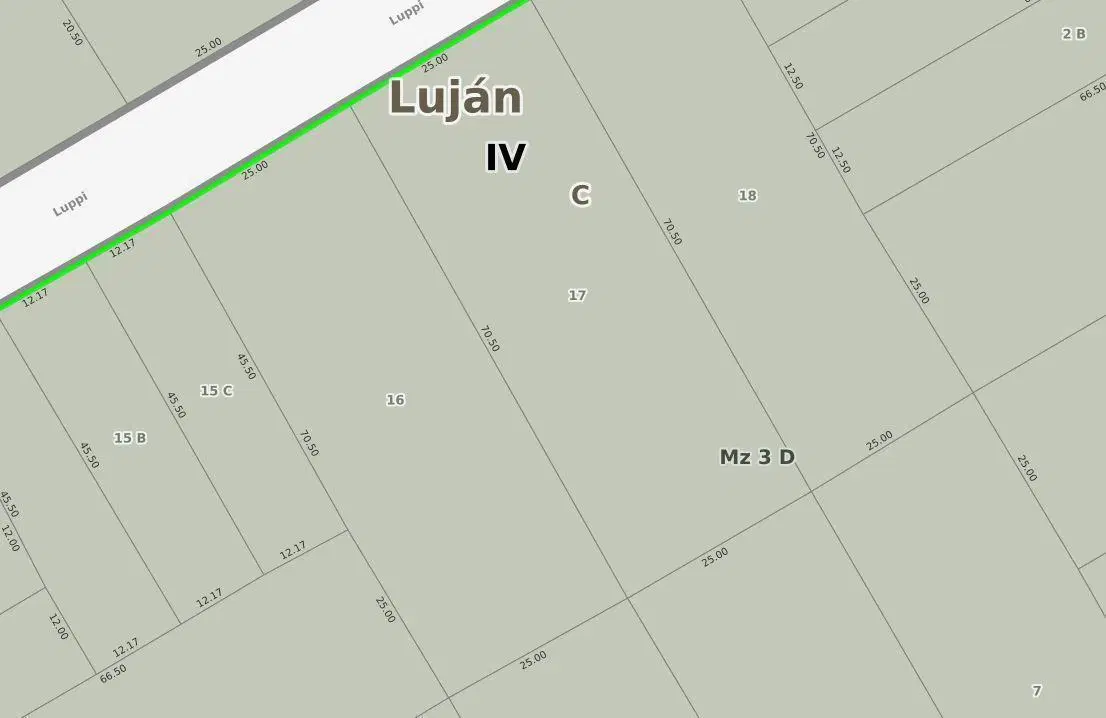 Terreno en venta - 50 x 44,5mte - 2225,5mts2 - Lujan 3