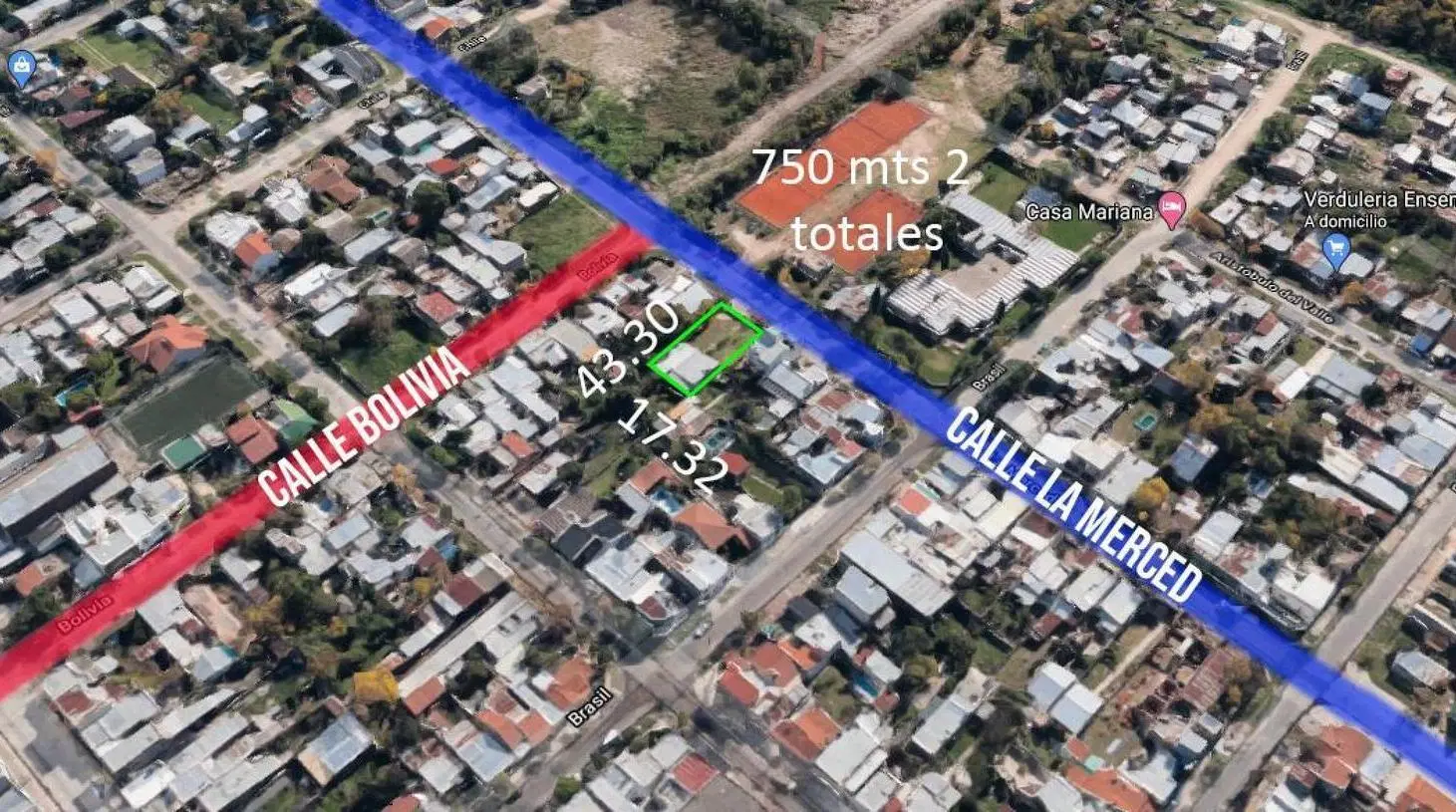 Terreno venta 17x43 mts - 750 mts 2 totales - Ensenada 2