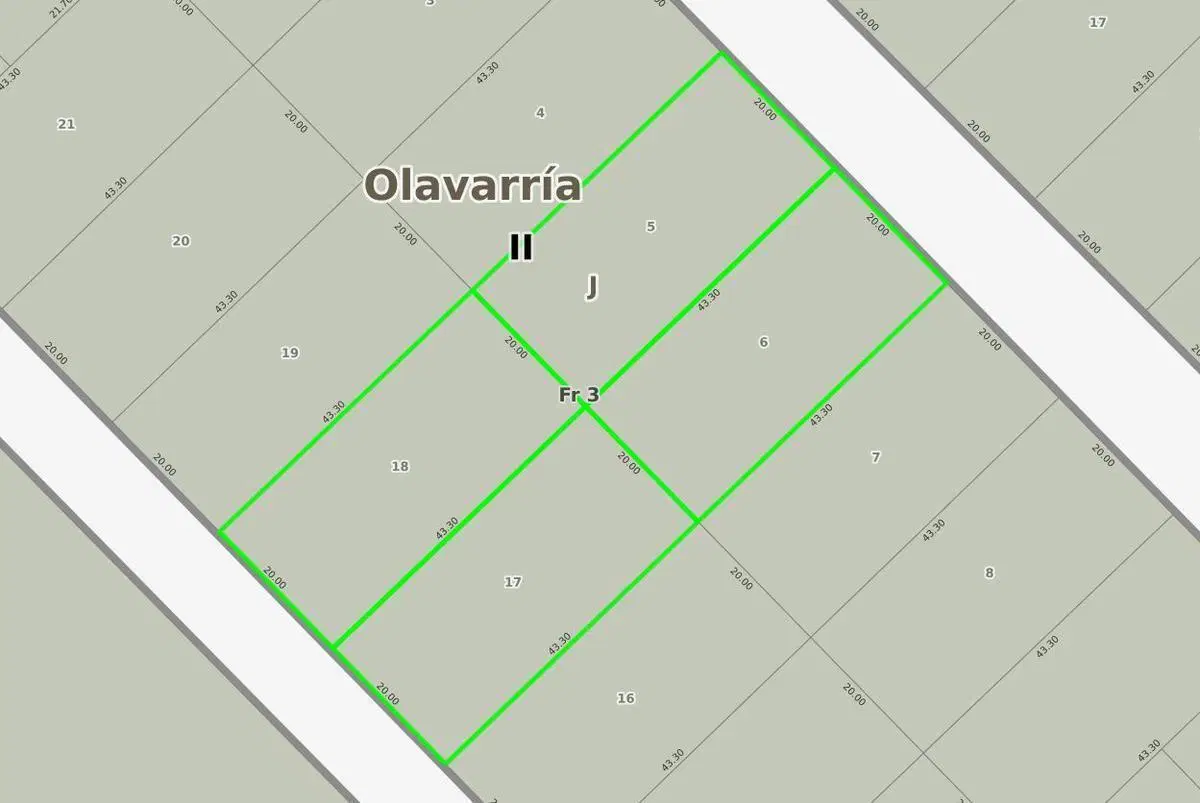 Venta en bloque de 4 terrenos - 40x90mts - 3600mts2 totales - Olavarria 5