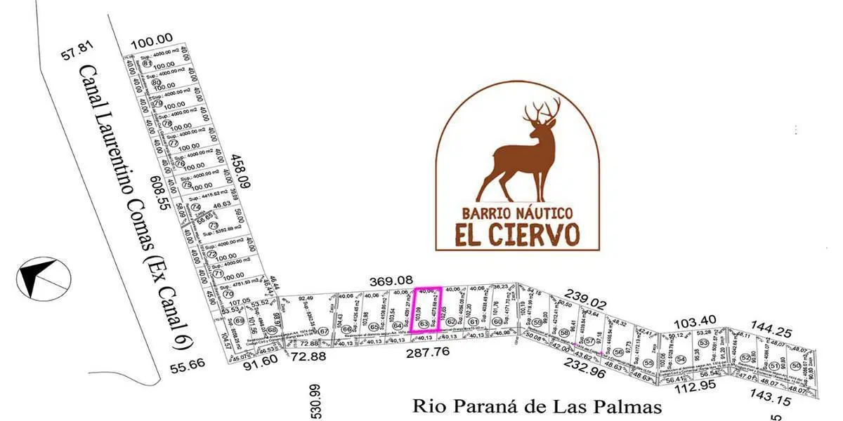 Terreno en venta - 4074Mts2 - Barrio Náutico El Ciervo, Campana 5