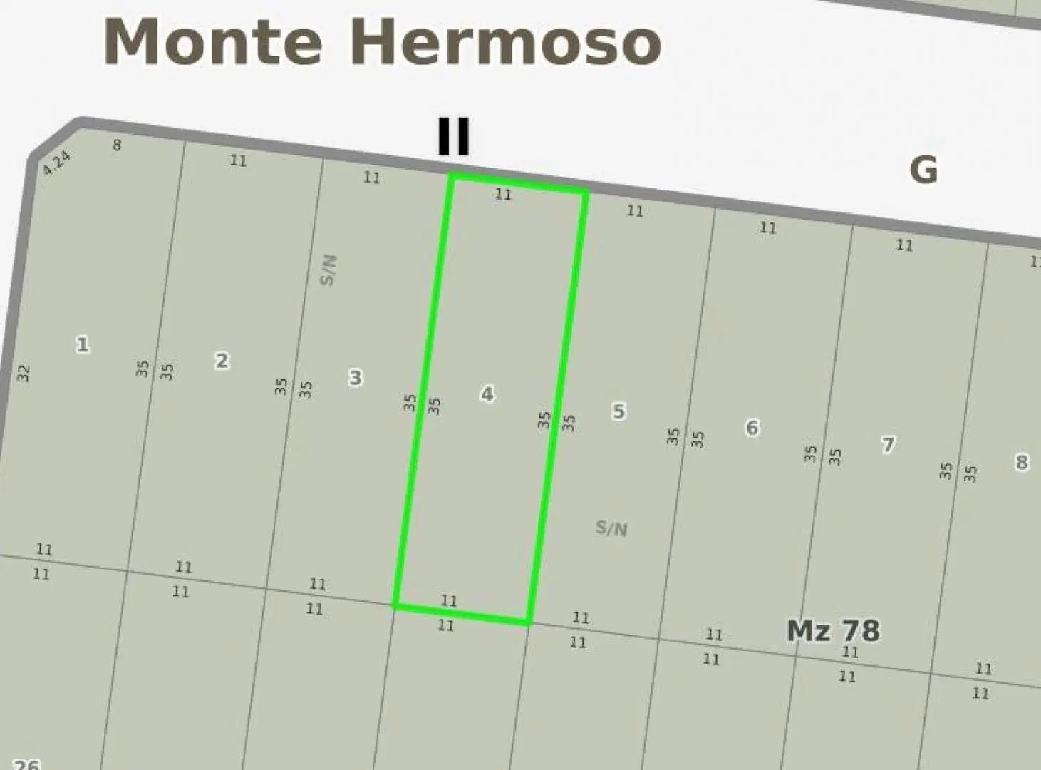 Terreno en venta - 385Mts2 - Monte Hermoso 1