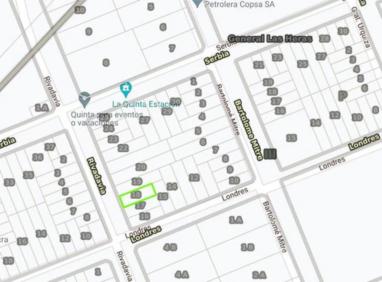 Terreno venta - 10x31,34mts -313mts2 totales - Villars 1