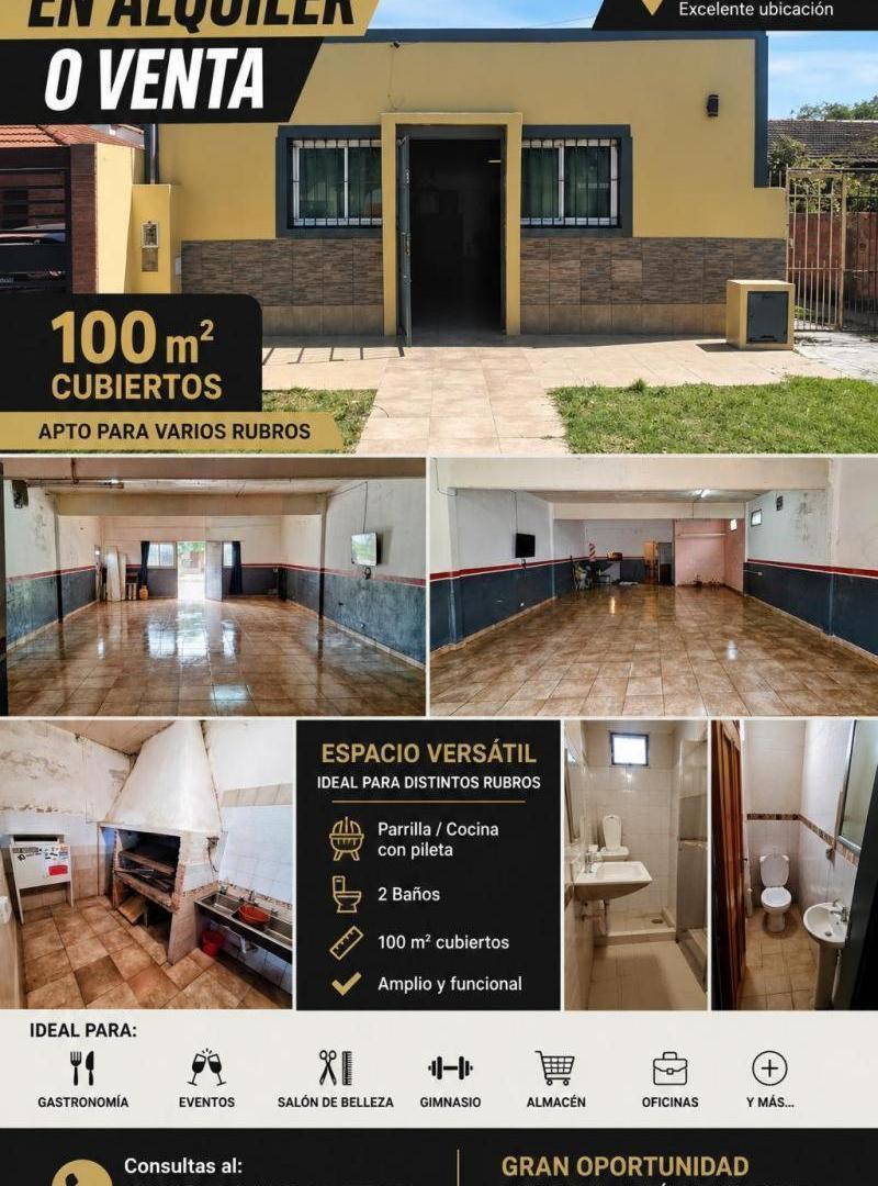 Local en Alquiler - Monoambiente 2 Baños - 100mts - Mar Del Plata