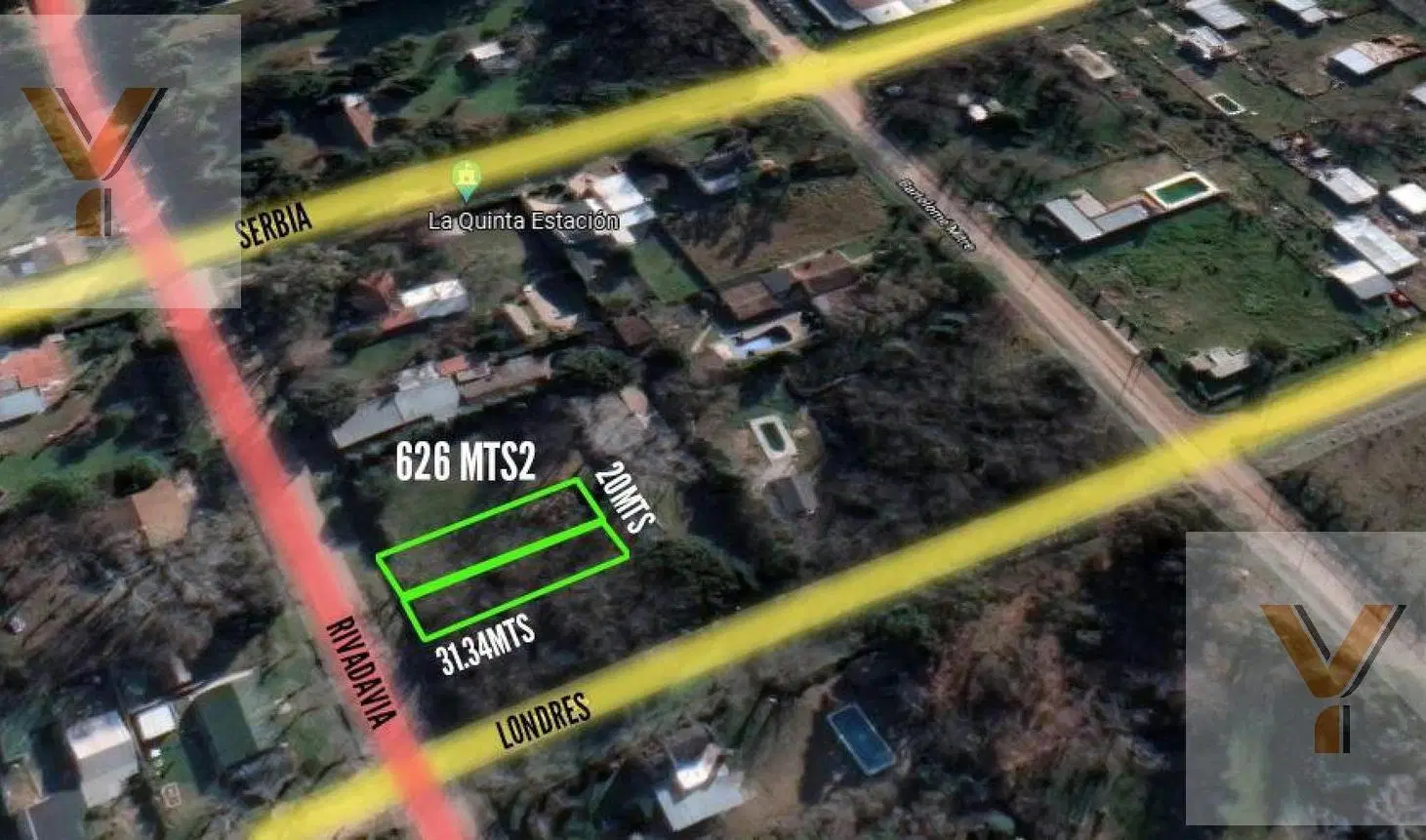 Terreno venta - 20x31,34mts -626mts2 totales - Villars 5