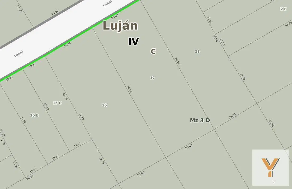 Terreno VENTA 12,5x44,5-556mts2 totales - Lujan 3