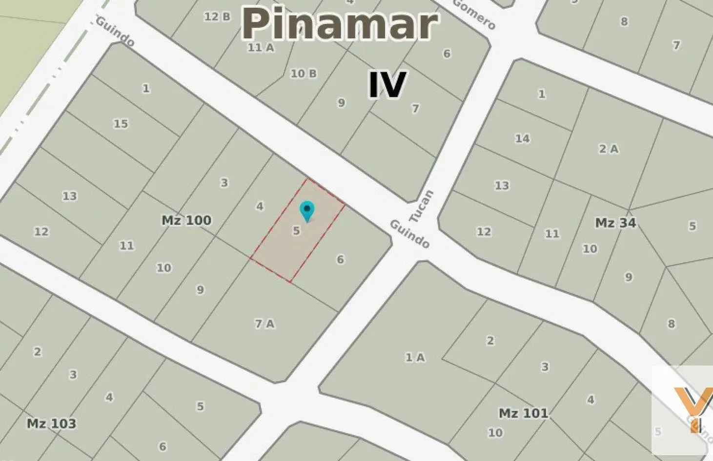 Terreno en venta - 1.086Mts2 - Cariló 5