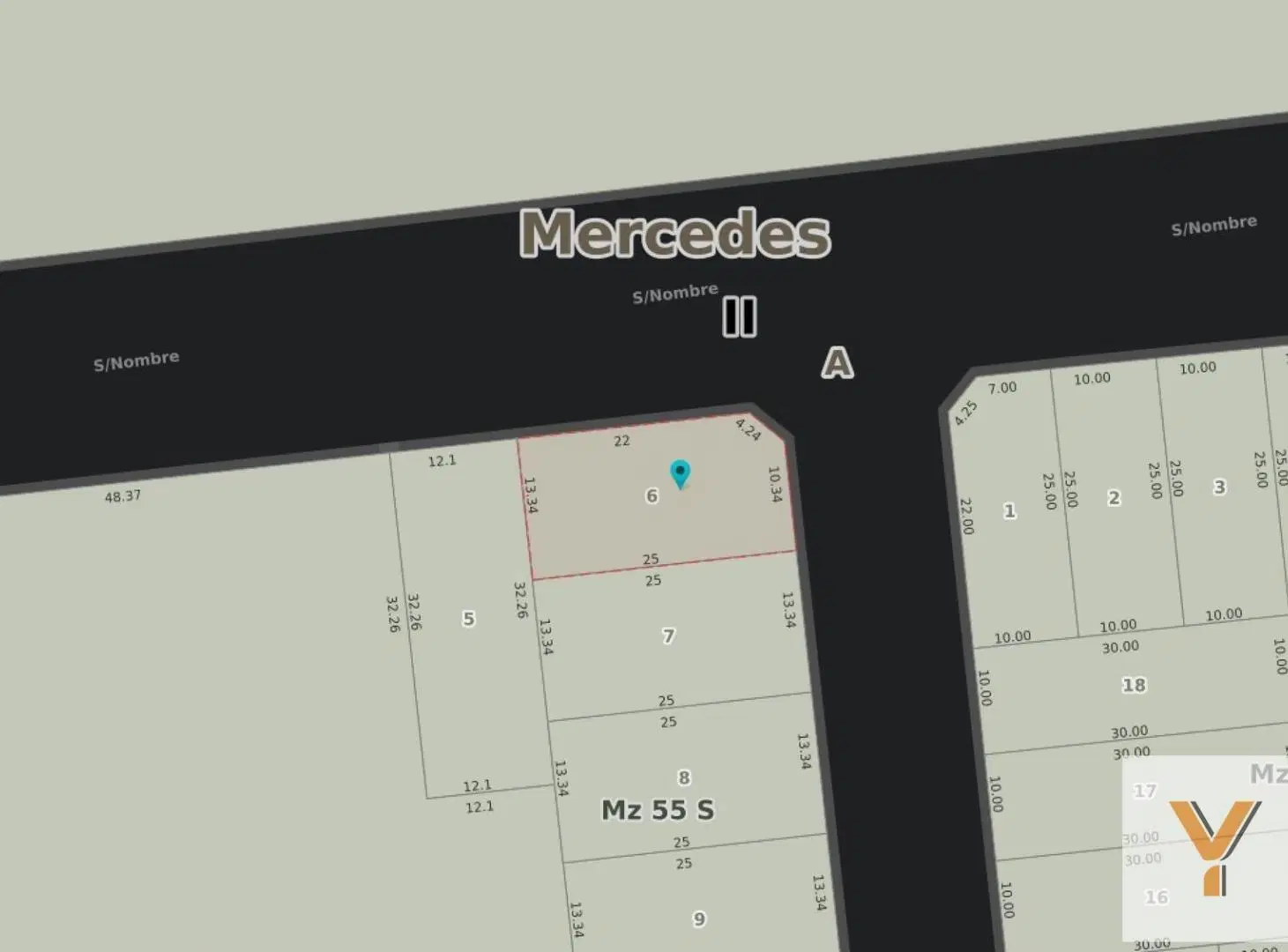 Terreno en venta - 329Mts2 - Mercedes 1