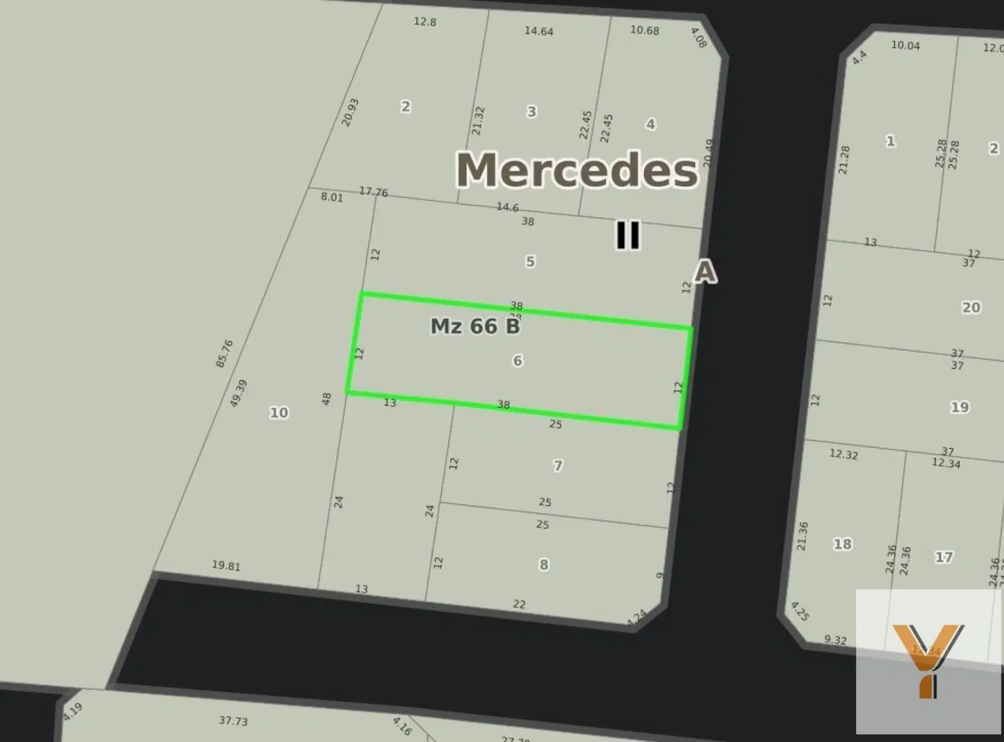 Terreno en venta - 300Mts2 - Mercedes 4