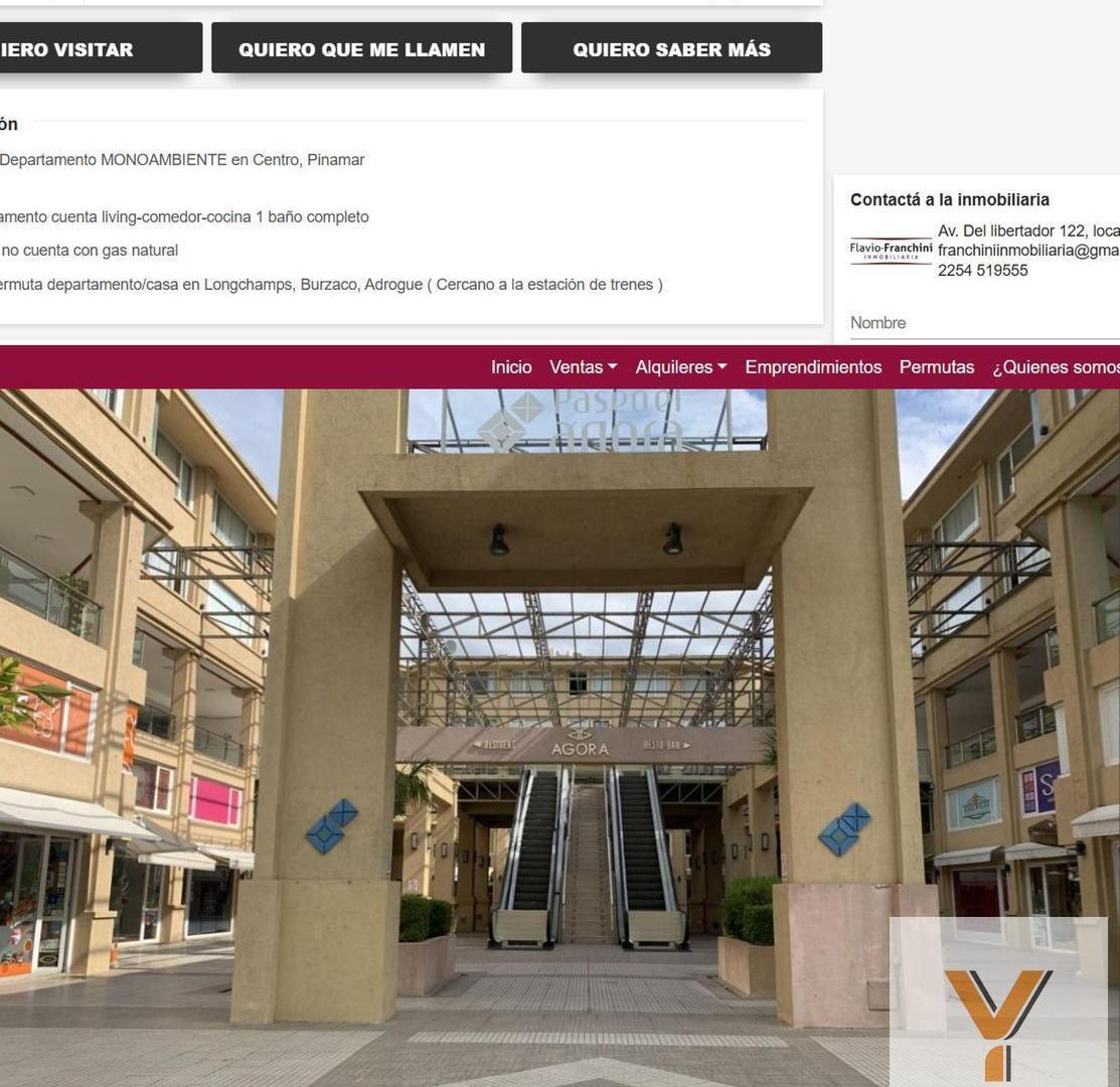 Departamento en Venta - Monoambiente 1 Baño - 32mts - Pinamar